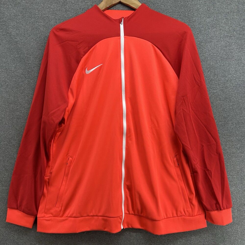 NWT Nike Dri-FIT Soccer Track Jacket Womens XL Slim Fit Full Zip Two Tone Orange